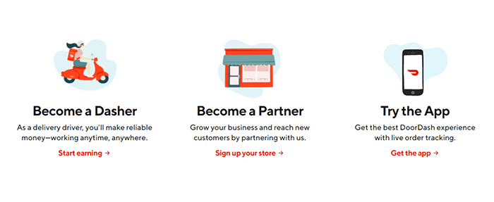 The DoorDash business model focuses on all three segments